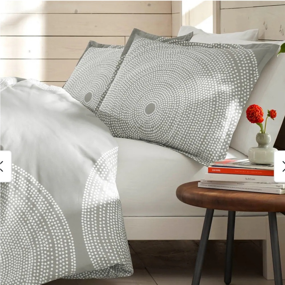 NEW KING Marimekko Fokus Grey Comforter w/shams Fokus Grey ORIG 180 NO OFFERS